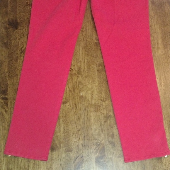 Chico's Ankle Red Pink Pants With Zipper Detail Near Ankle 1/8 - Picture 10 of 10
